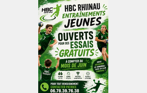 Essais Équipes Jeunes Saison 2026/2027