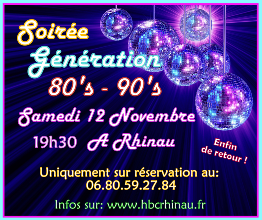 SOIRÉE GÉNÉRATION 80/90