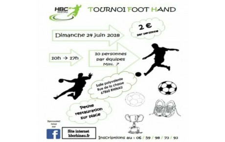 Tournoi FOOT/HAND Dimanche 24 Juin