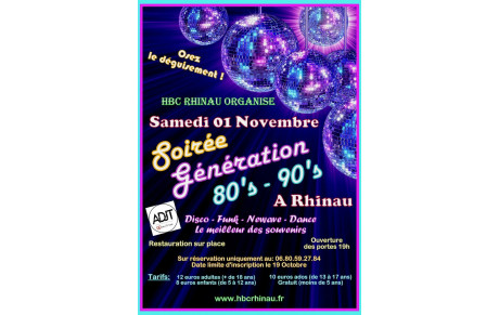 SOIRÉE GÉNÉRATION 80'S 90'S 