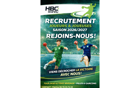 Recrutement 2026/2027