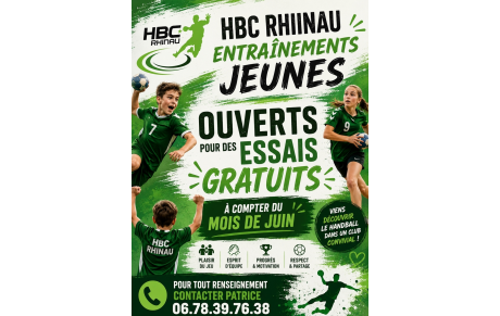 Essais Équipes Jeunes Saison 2026/2027